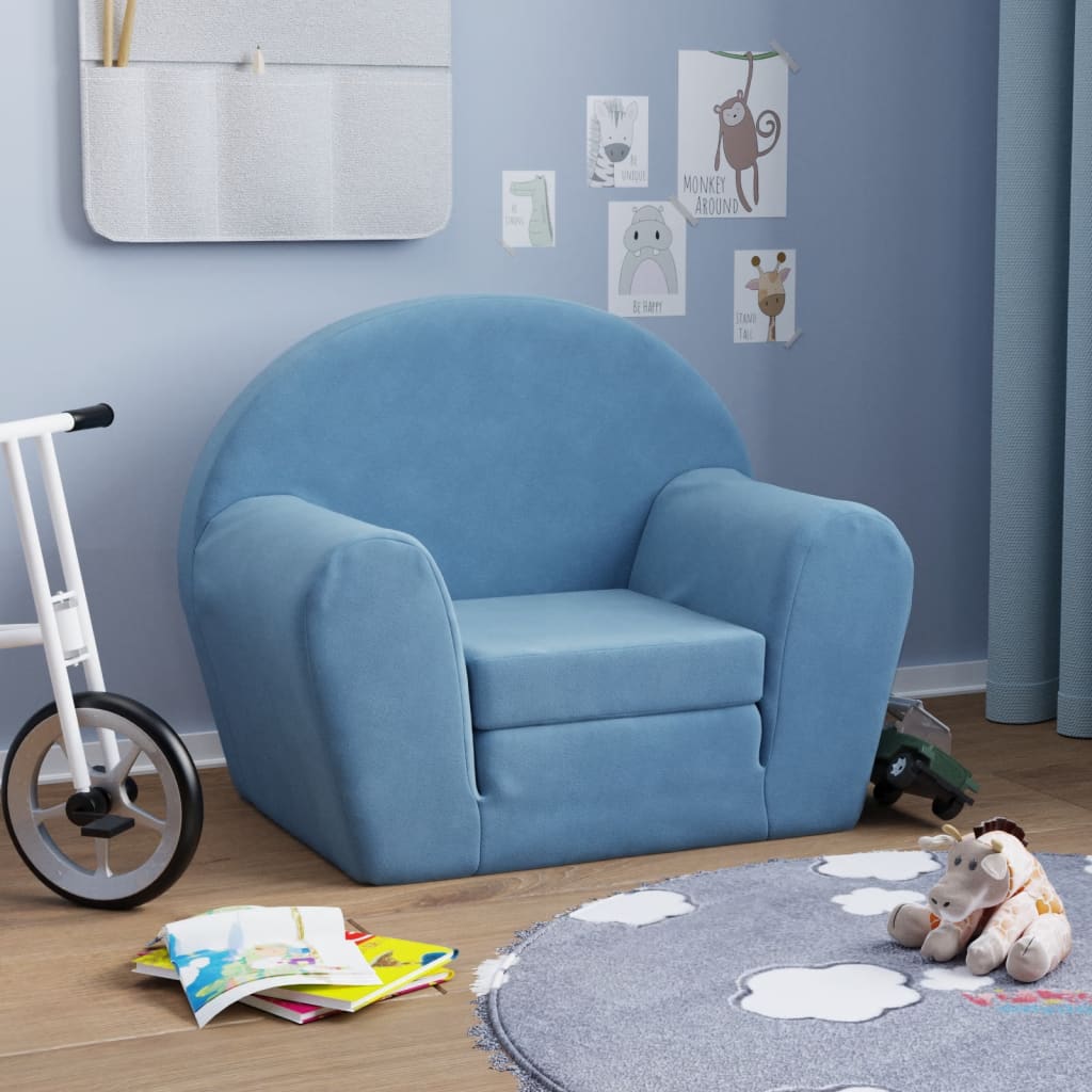 Kinder-Schlafsofa 2-Sitzer Weicher Plüsch für Kinder