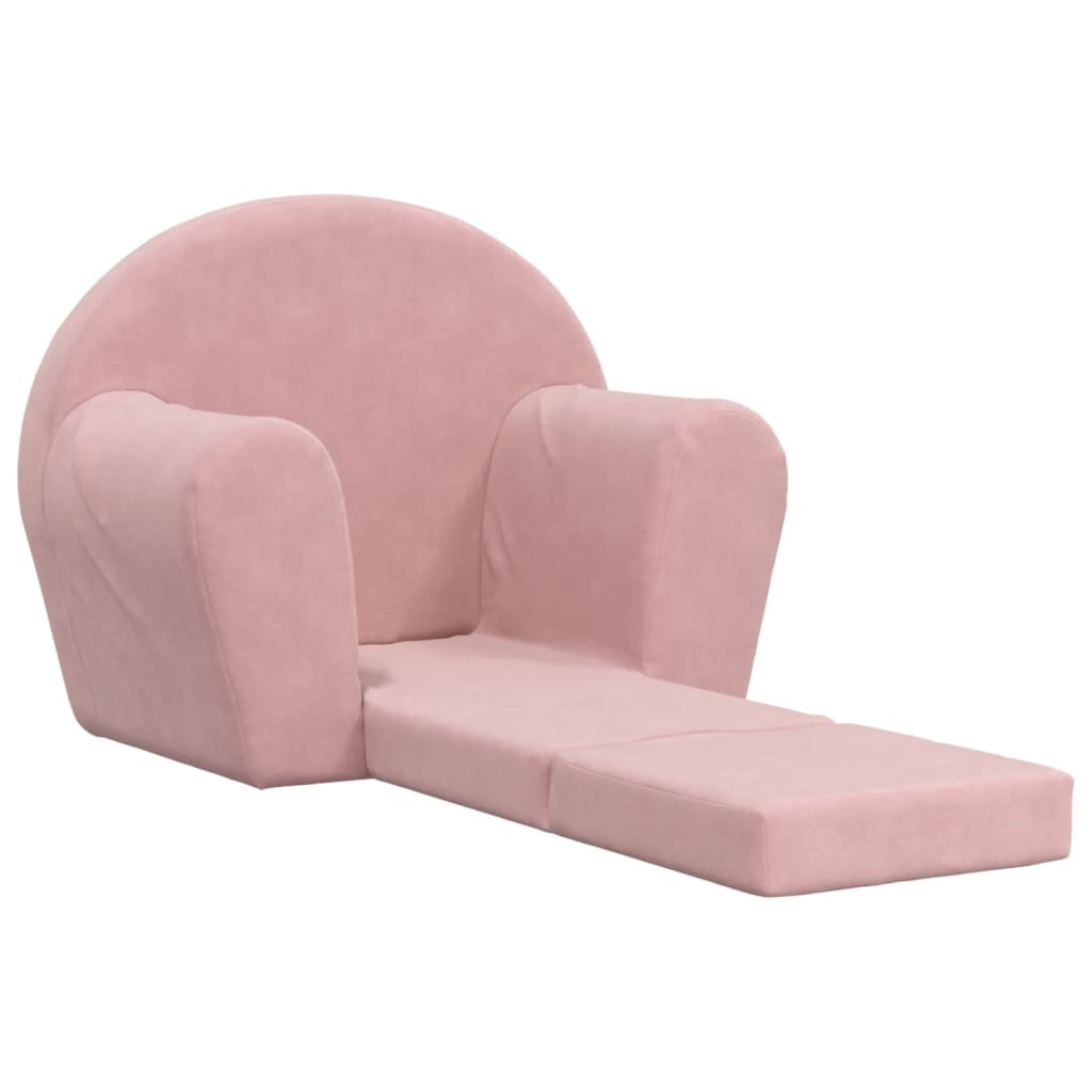 Kinder-Schlafsofa 2-Sitzer Weicher Plüsch für Kinder