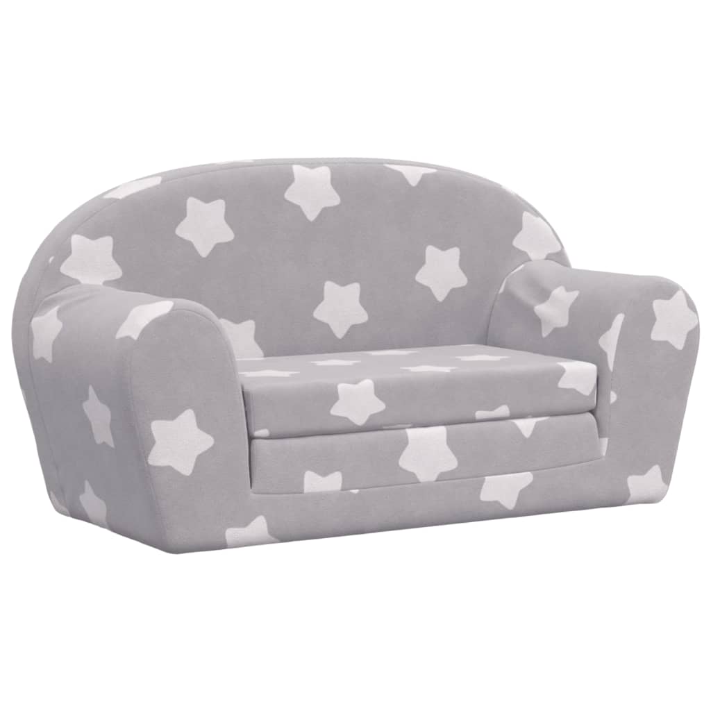 Kinder-Schlafsofa 2-Sitzer Weicher Plüsch für Kinder