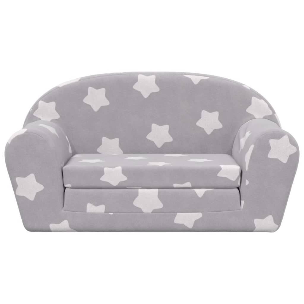 Kinder-Schlafsofa 2-Sitzer Weicher Plüsch für Kinder
