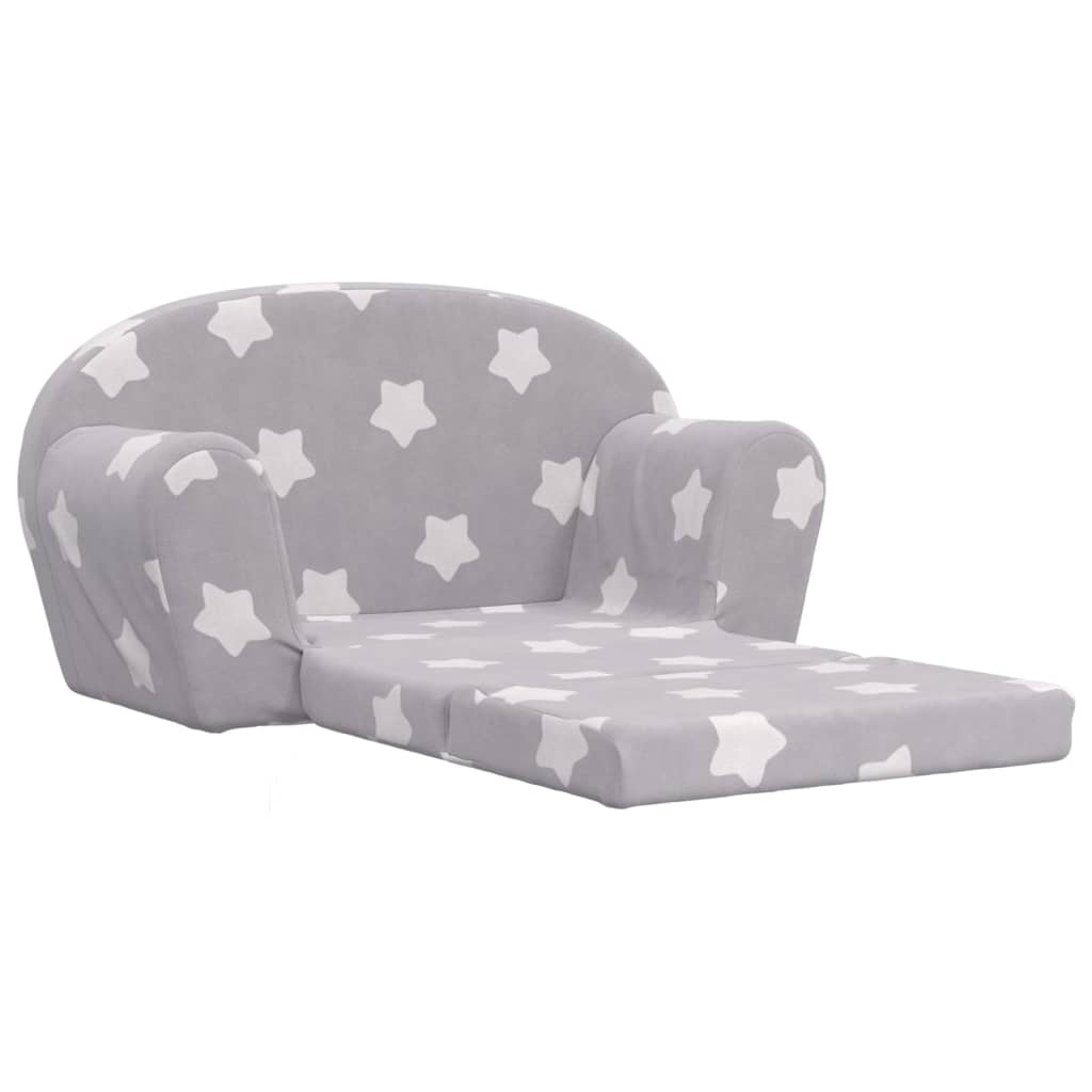 Kinder-Schlafsofa 2-Sitzer Weicher Plüsch für Kinder