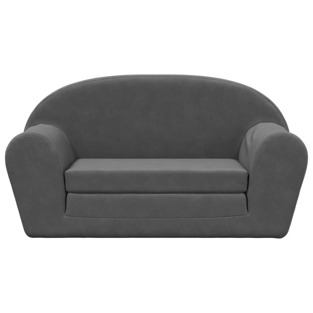 Kinder-Schlafsofa 2-Sitzer Weicher Plüsch für Kinder