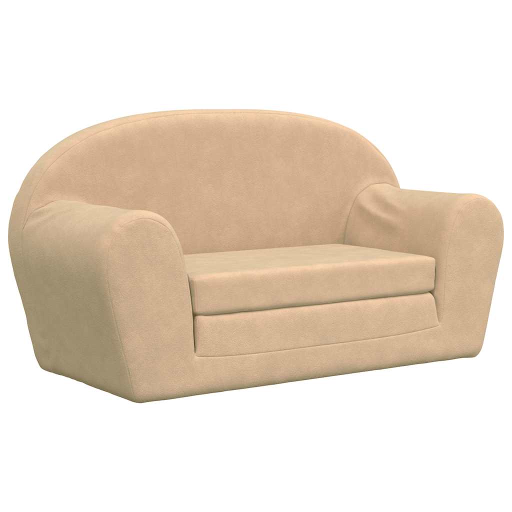 Kinder-Schlafsofa 2-Sitzer Weicher Plüsch für Kinder