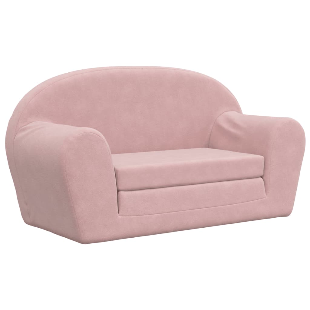 Kinder-Schlafsofa 2-Sitzer Weicher Plüsch für Kinder