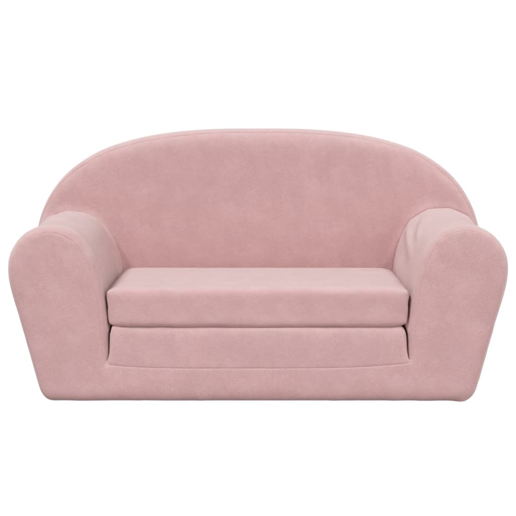 Kinder-Schlafsofa 2-Sitzer Weicher Plüsch für Kinder