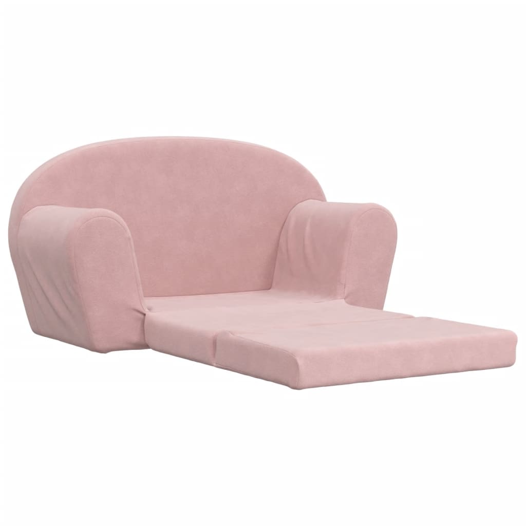 Kinder-Schlafsofa 2-Sitzer Weicher Plüsch für Kinder