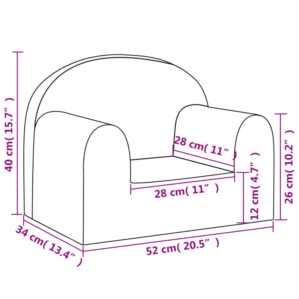 Kindersofas & Schlafsofas Weicher Plüsch