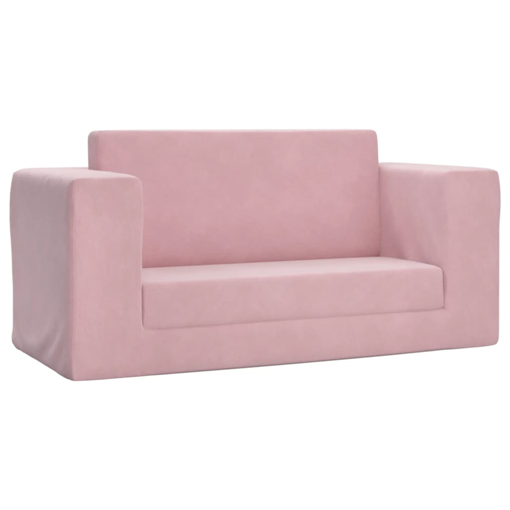 Kinder-Schlafsofa 2-Sitzer Weicher Plüsch mit verschiedenen Designs und Farben