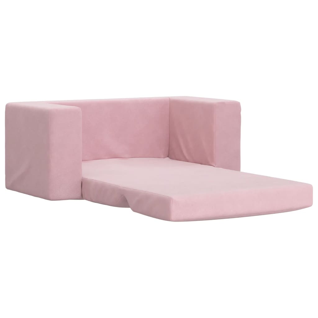 Kinder-Schlafsofa 2-Sitzer Weicher Plüsch mit verschiedenen Designs und Farben