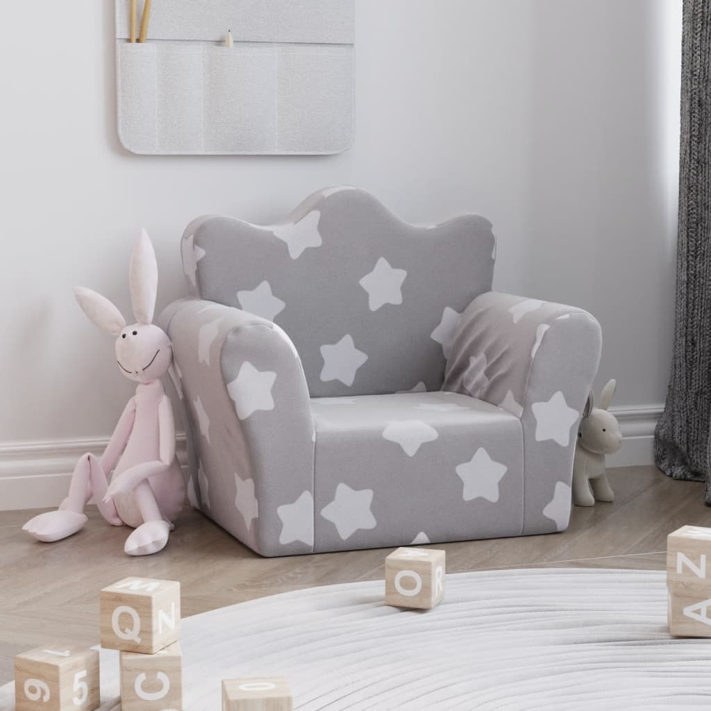 Kinder-Schlafsofa 2-Sitzer Weicher Plüsch für Kinder