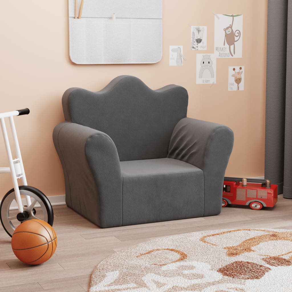 Kinder-Schlafsofa 2-Sitzer Weicher Plüsch für Kinder