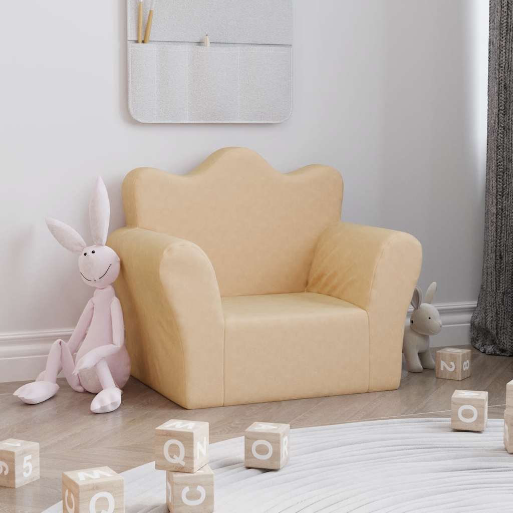 Kinder-Schlafsofa 2-Sitzer Weicher Plüsch für Kinder