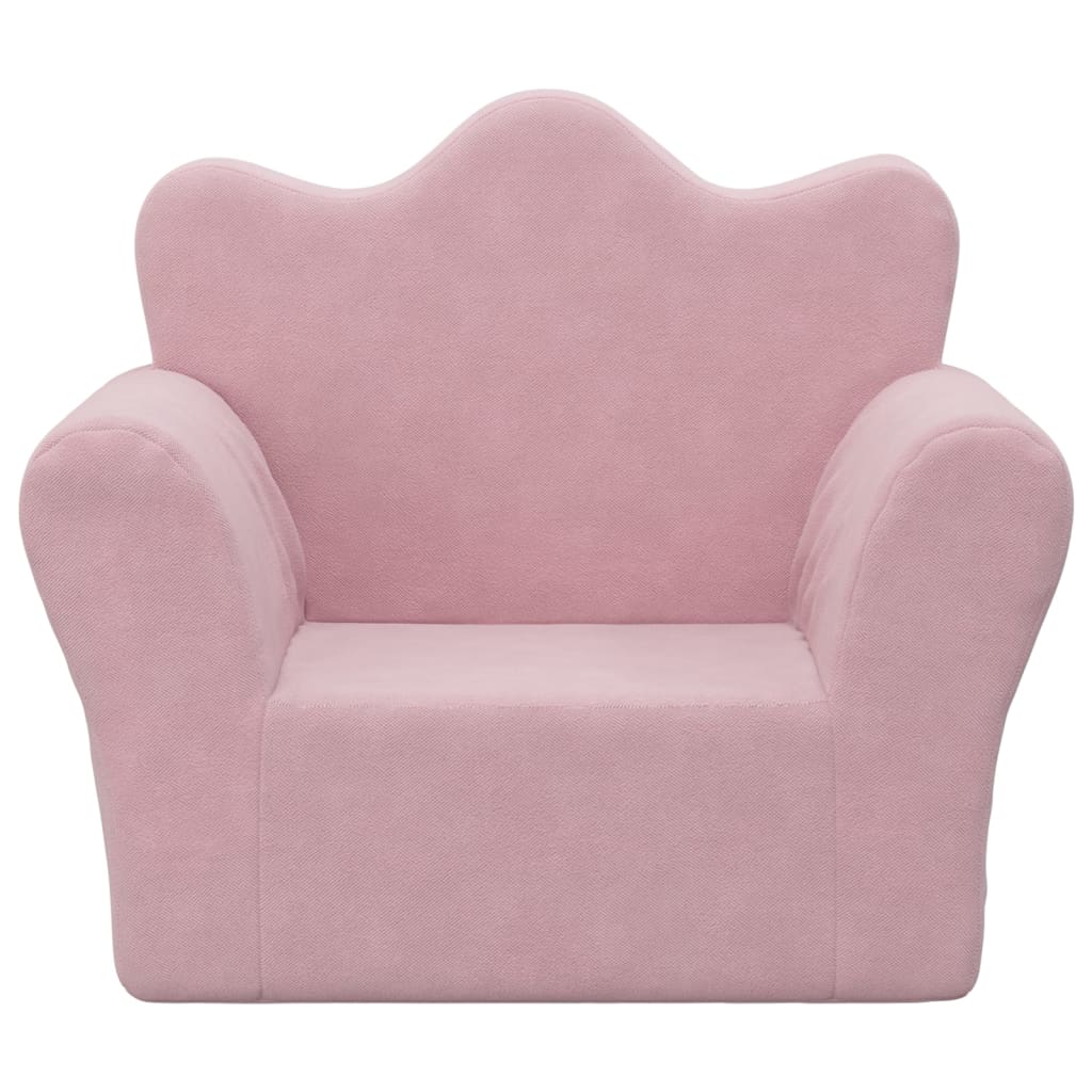 Kinder-Schlafsofa 2-Sitzer Weicher Plüsch für Kinder
