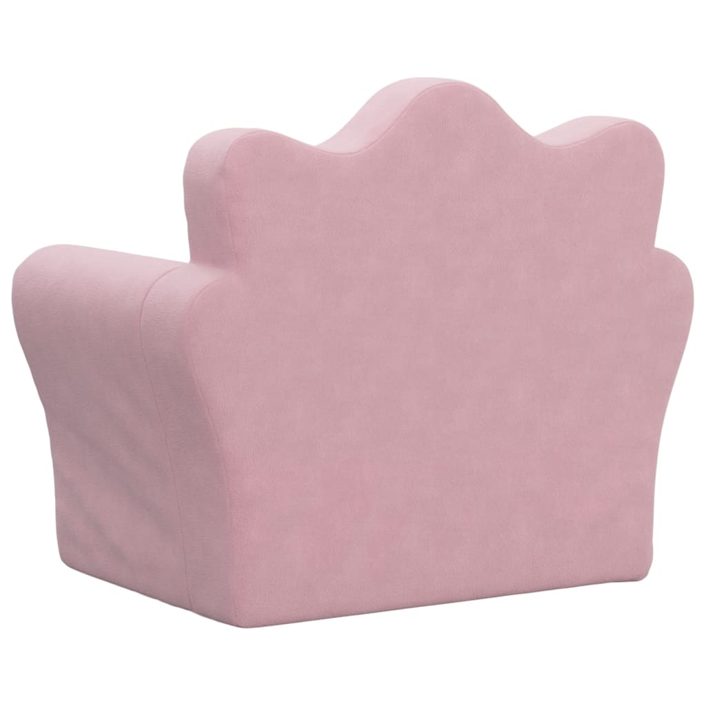 Kinder-Schlafsofa 2-Sitzer Weicher Plüsch für Kinder