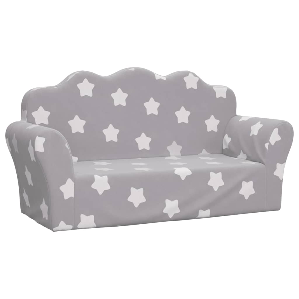 Kinder-Schlafsofa 2-Sitzer Weicher Plüsch für Kinder