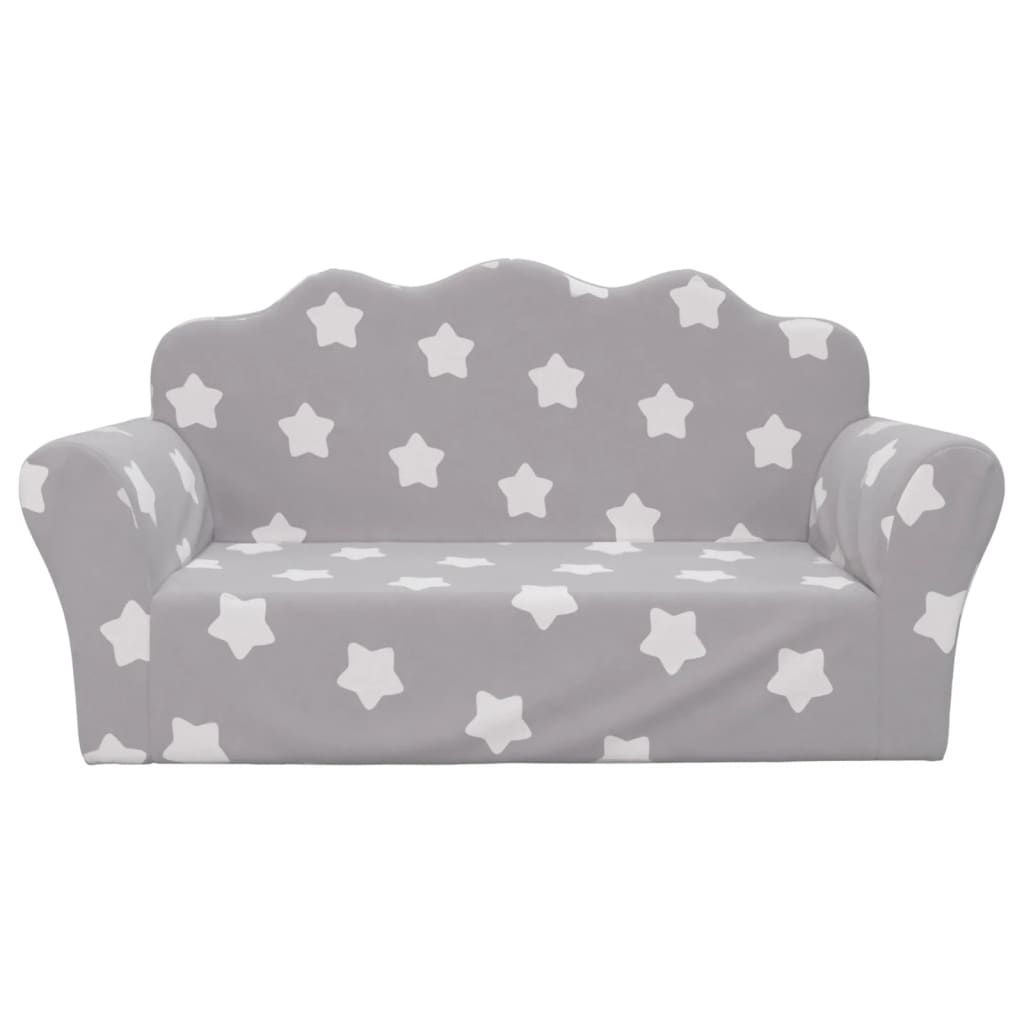 Kinder-Schlafsofa 2-Sitzer Weicher Plüsch für Kinder