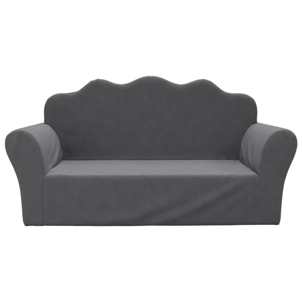 Kinder-Schlafsofa 2-Sitzer Weicher Plüsch für Kinder