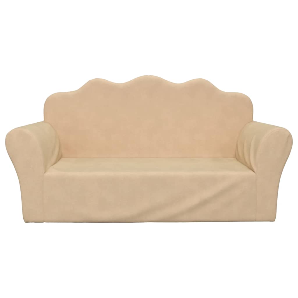 Kinder-Schlafsofa 2-Sitzer Weicher Plüsch für Kinder