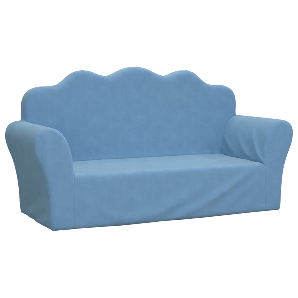 Kinder-Schlafsofa 2-Sitzer Weicher Plüsch für Kinder