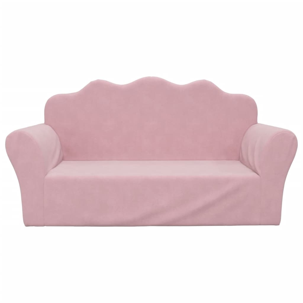 Kinder-Schlafsofa 2-Sitzer Weicher Plüsch für Kinder