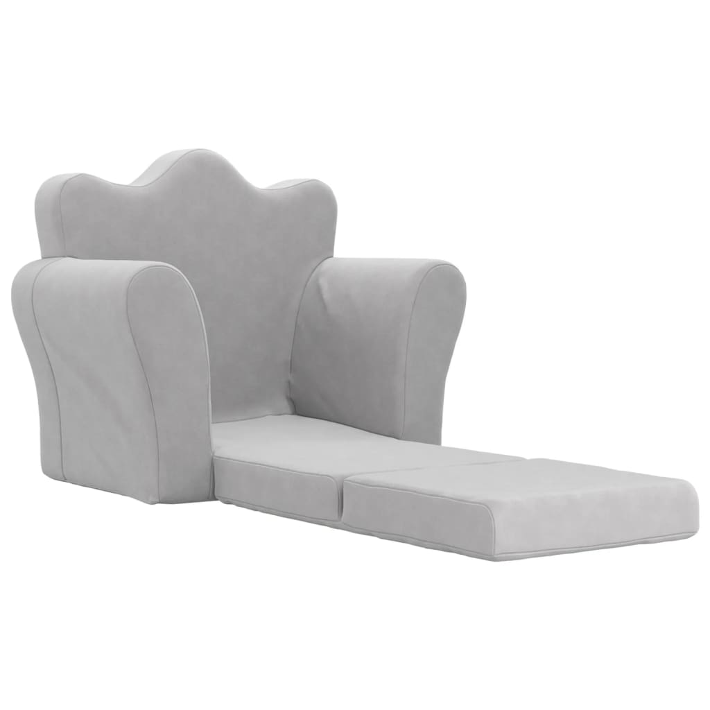 Kinder-Schlafsofa 2-Sitzer Weicher Plüsch für Kinder