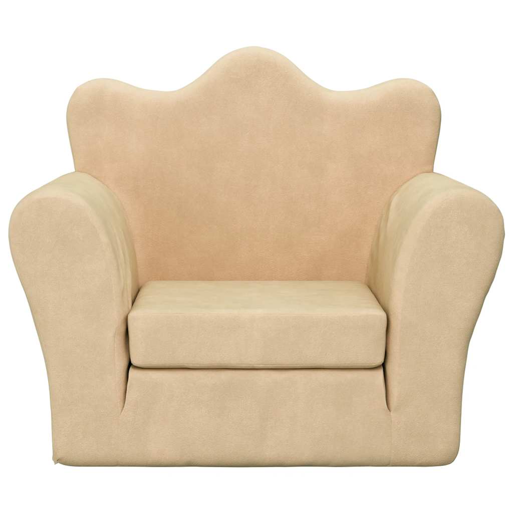 Kinder-Schlafsofa 2-Sitzer Weicher Plüsch für Kinder