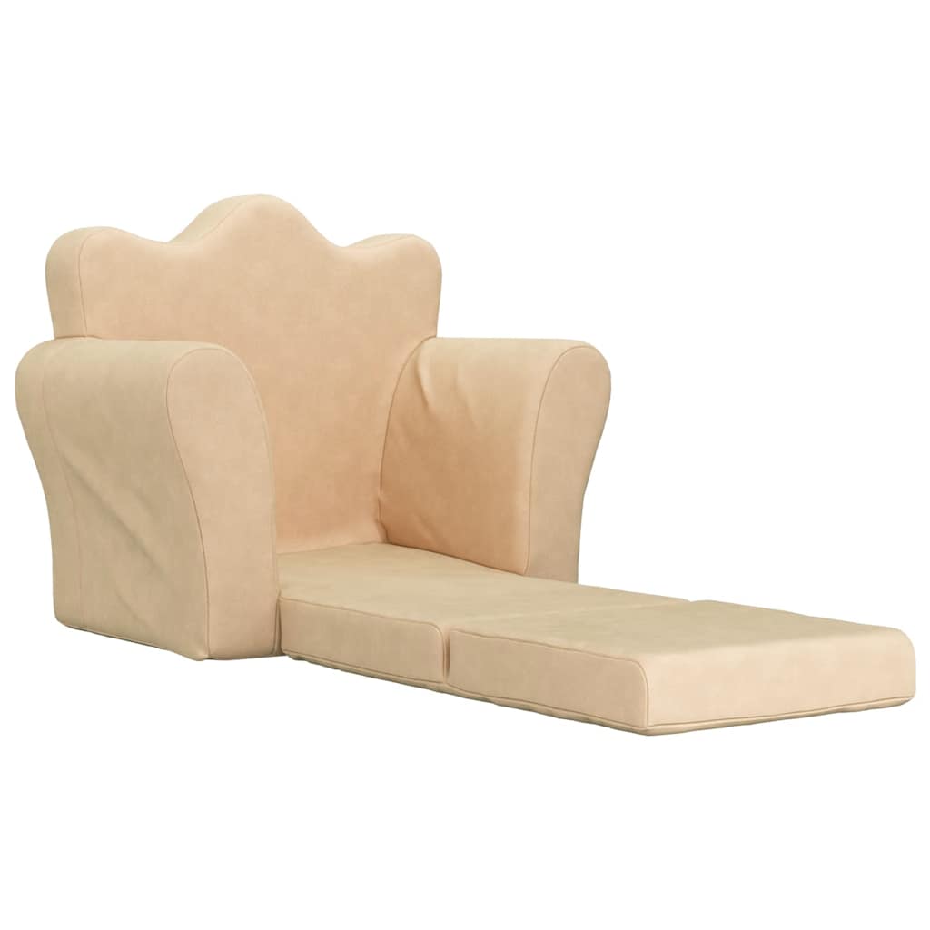 Kinder-Schlafsofa 2-Sitzer Weicher Plüsch für Kinder