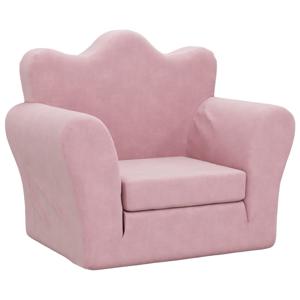 Kinder-Schlafsofa 2-Sitzer Weicher Plüsch für Kinder