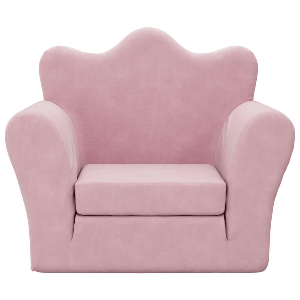 Kinder-Schlafsofa 2-Sitzer Weicher Plüsch für Kinder