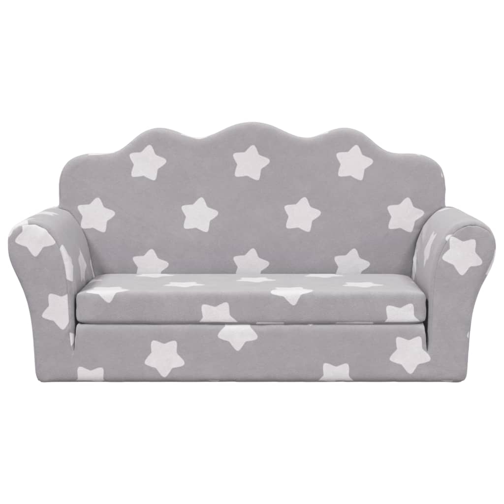 Kinder-Schlafsofa 2-Sitzer Weicher Plüsch für Kinder