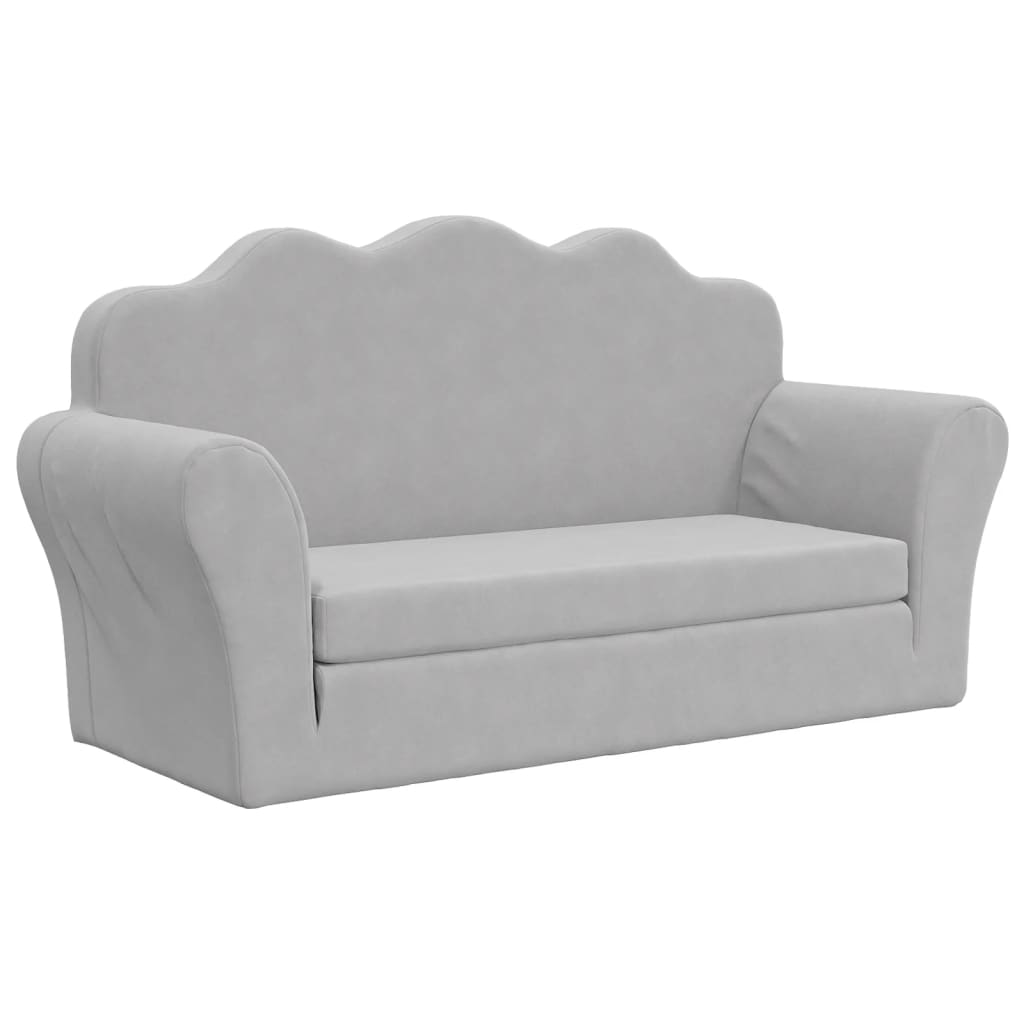 Kinder-Schlafsofa 2-Sitzer Weicher Plüsch für Kinder