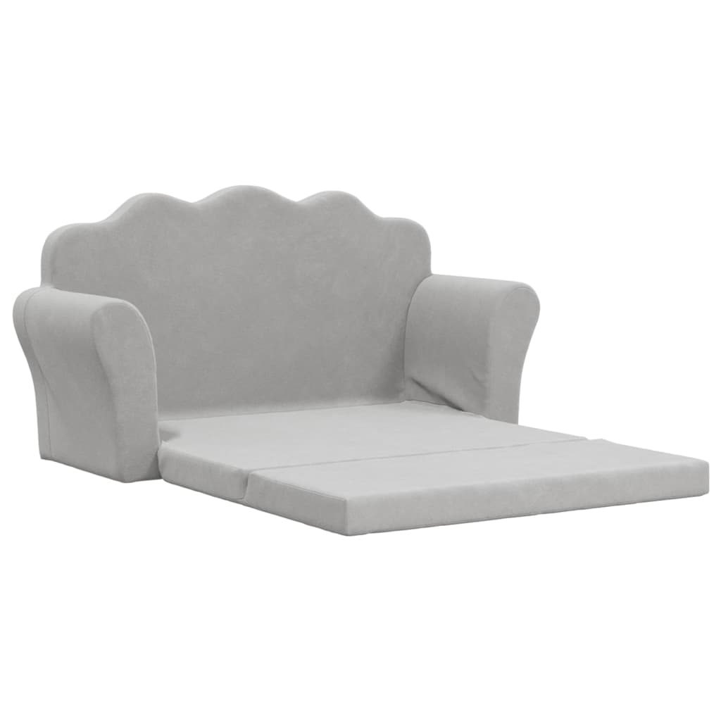 Kinder-Schlafsofa 2-Sitzer Weicher Plüsch für Kinder