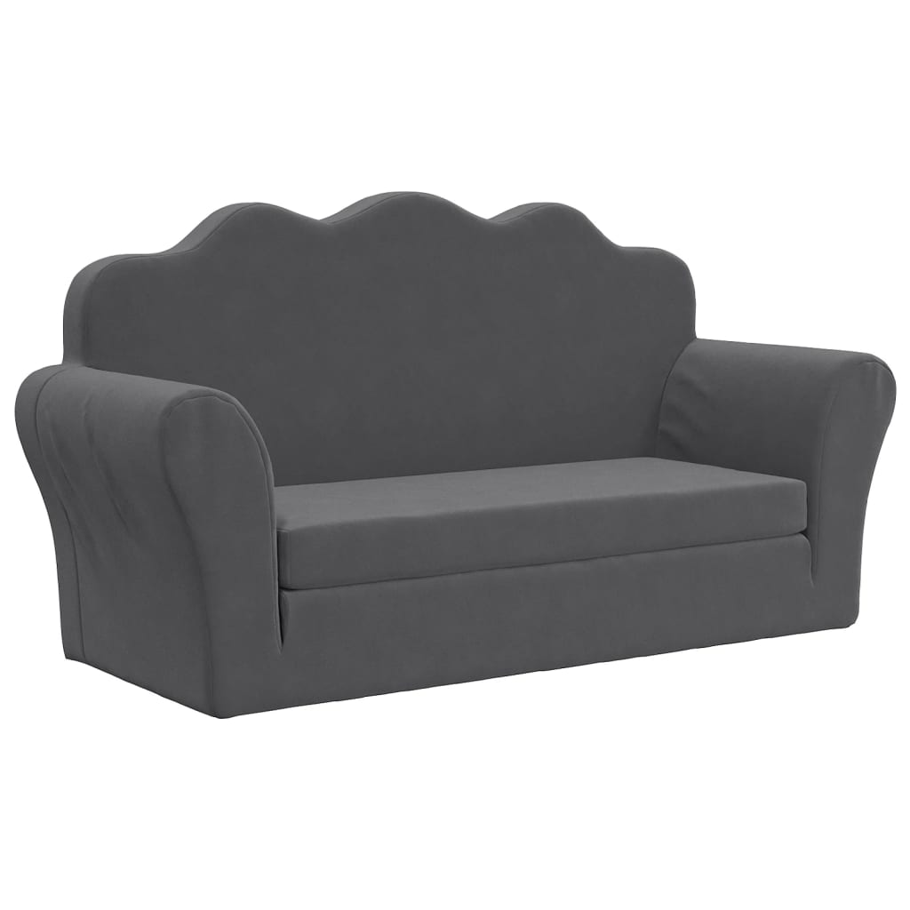 Kinder-Schlafsofa 2-Sitzer Weicher Plüsch für Kinder