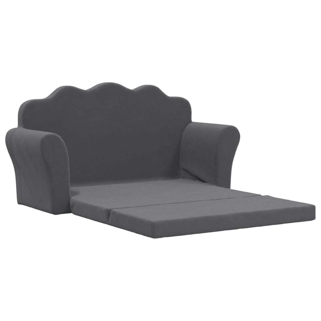 Kinder-Schlafsofa 2-Sitzer Weicher Plüsch für Kinder