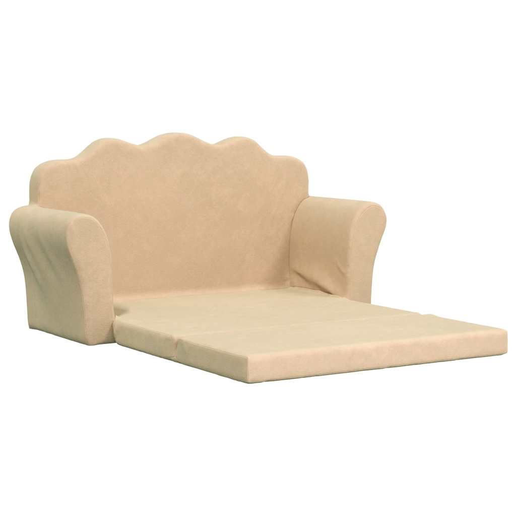 Kinder-Schlafsofa 2-Sitzer Weicher Plüsch für Kinder