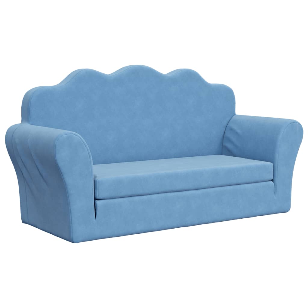 Kinder-Schlafsofa 2-Sitzer Weicher Plüsch für Kinder