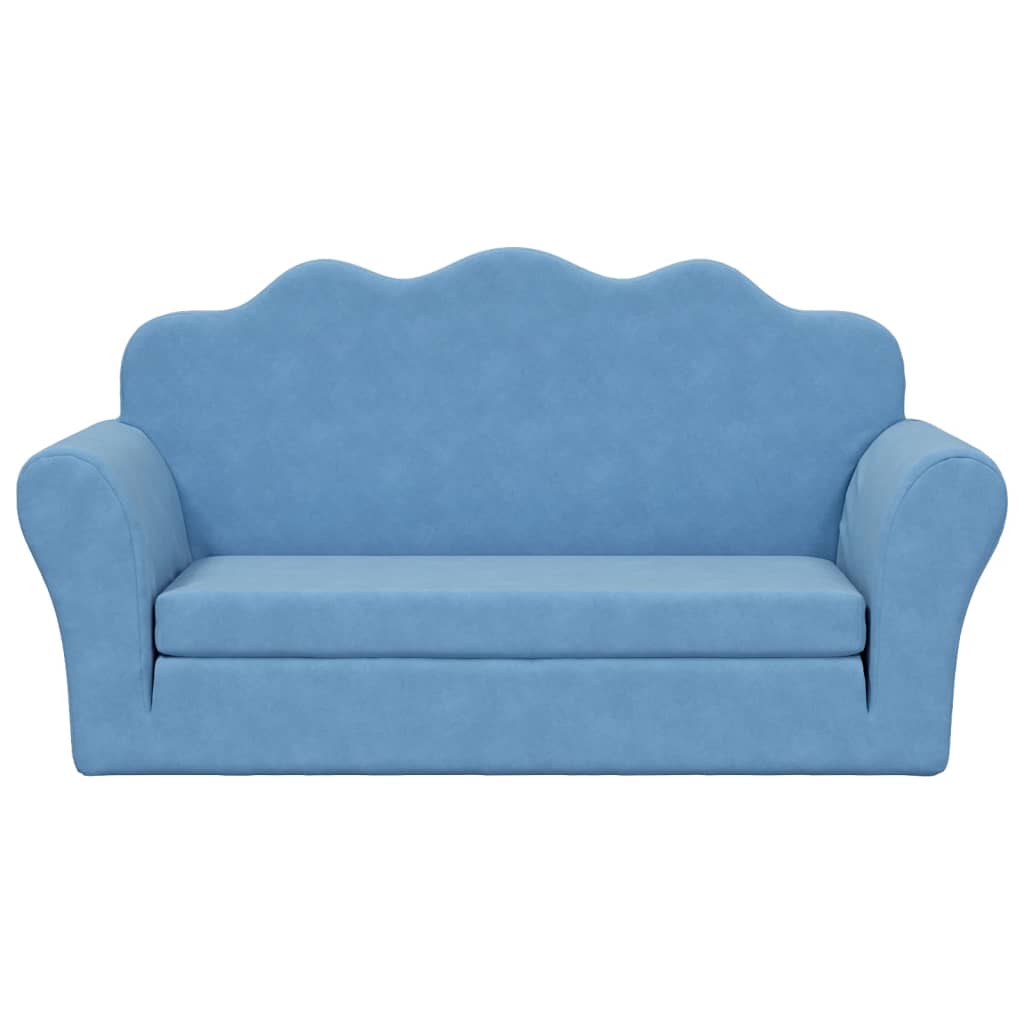 Kinder-Schlafsofa 2-Sitzer Weicher Plüsch für Kinder