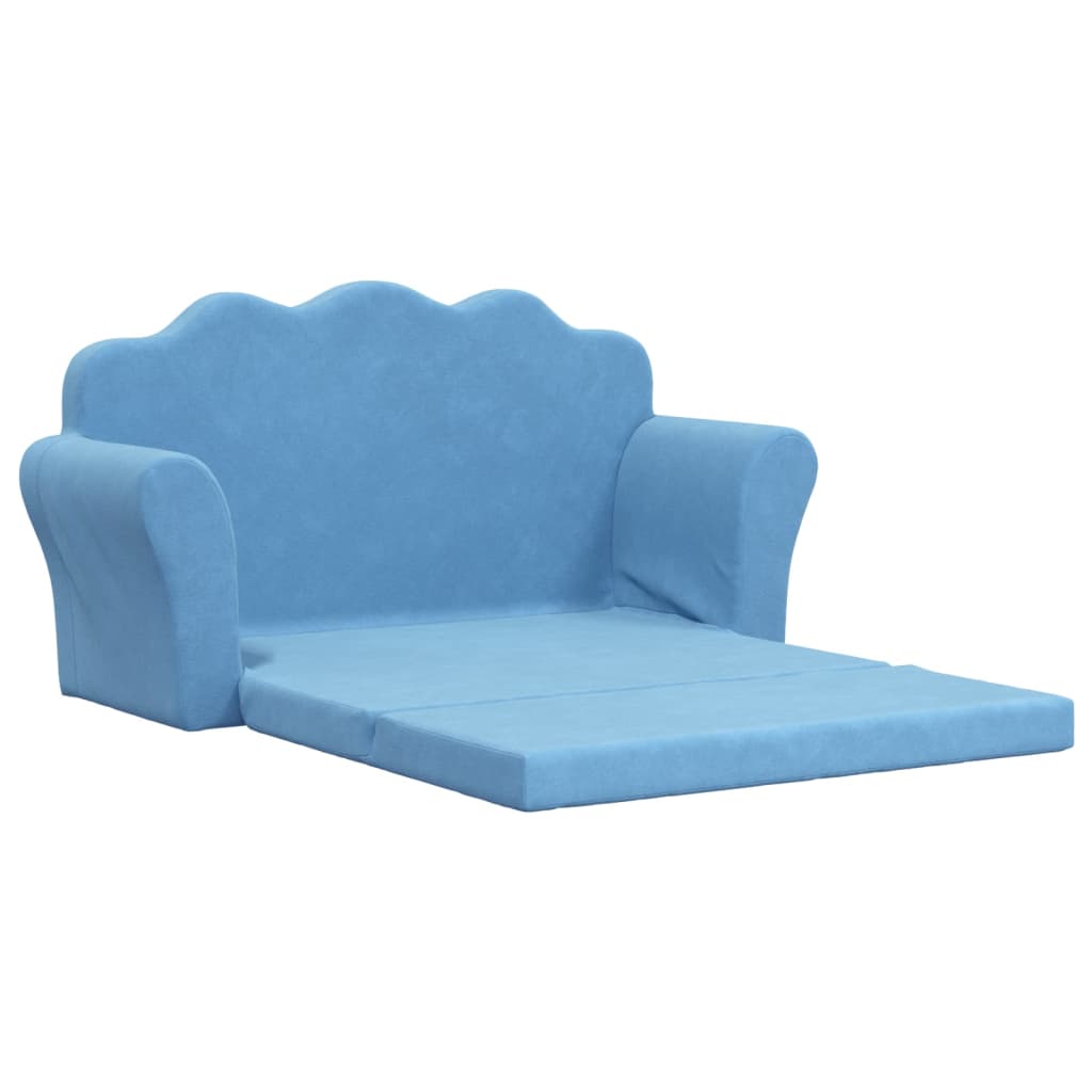Kinder-Schlafsofa 2-Sitzer Weicher Plüsch für Kinder