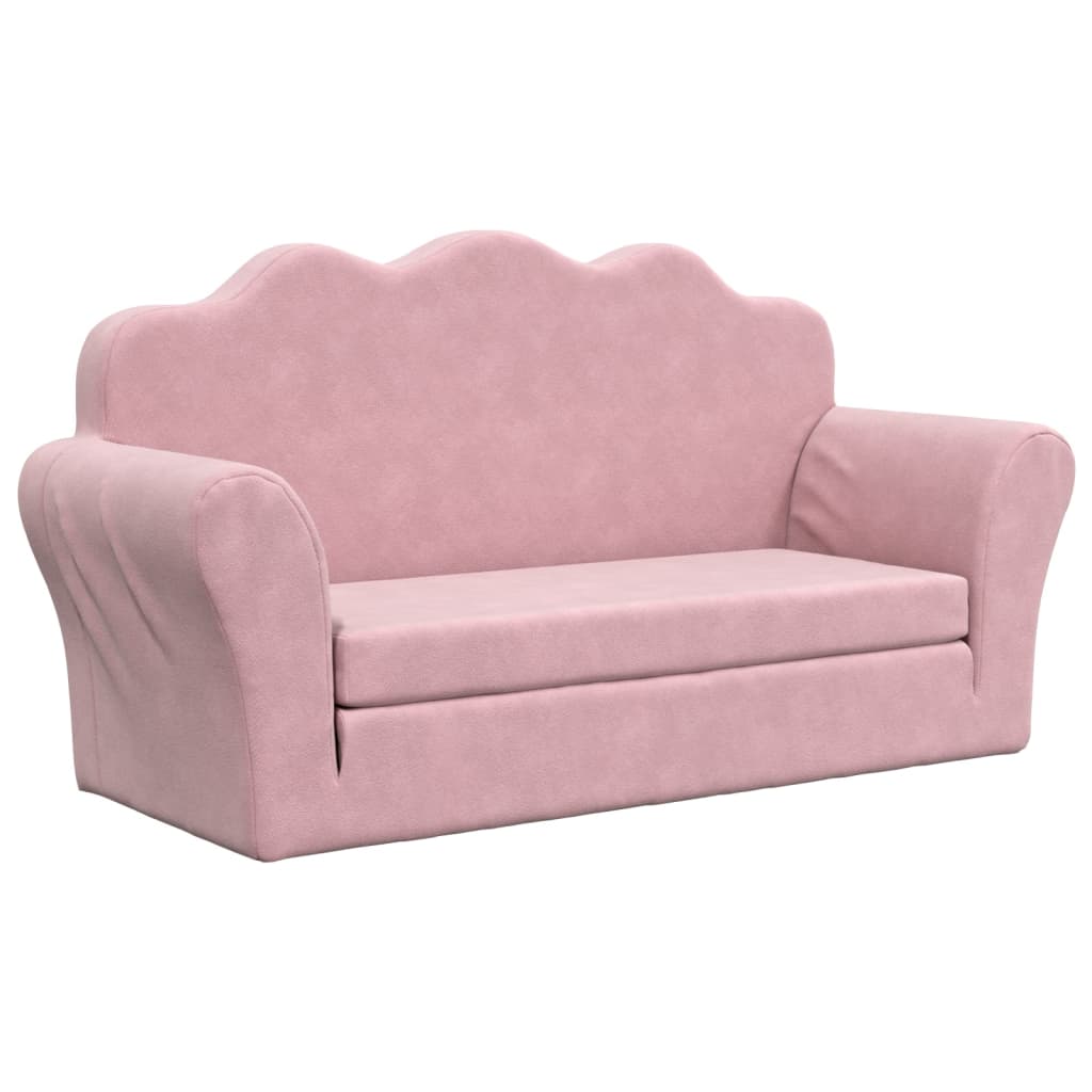 Kinder-Schlafsofa 2-Sitzer Weicher Plüsch für Kinder
