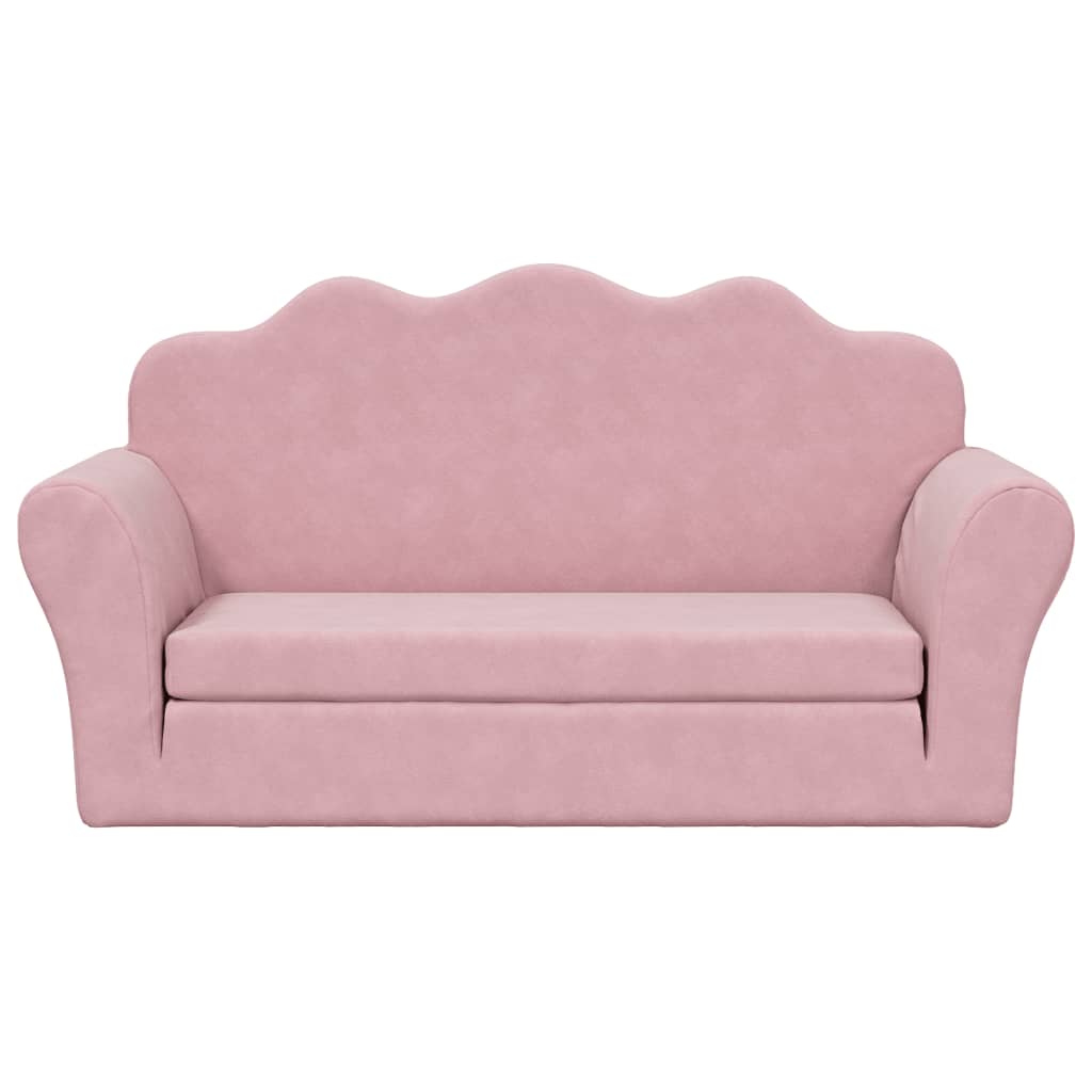 Kinder-Schlafsofa 2-Sitzer Weicher Plüsch für Kinder