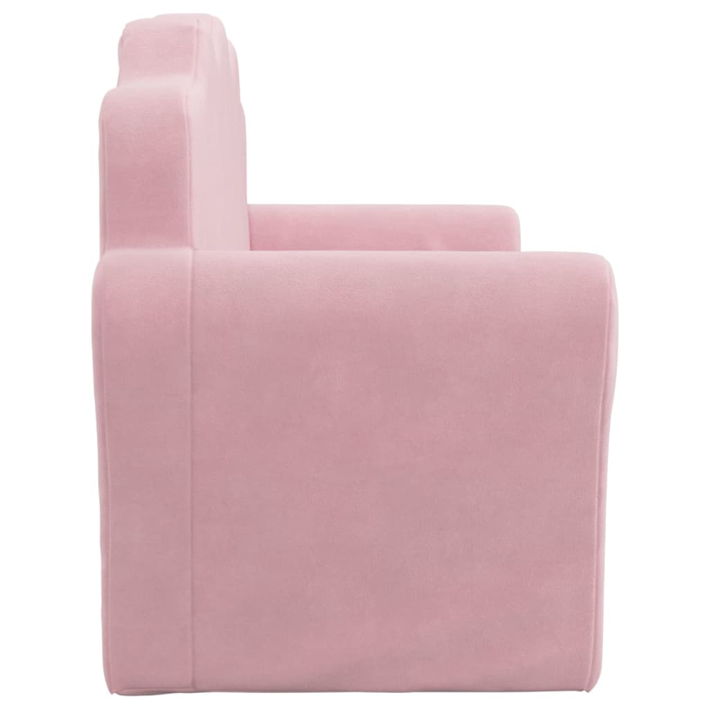 Kinder-Schlafsofa 2-Sitzer Weicher Plüsch für Kinder