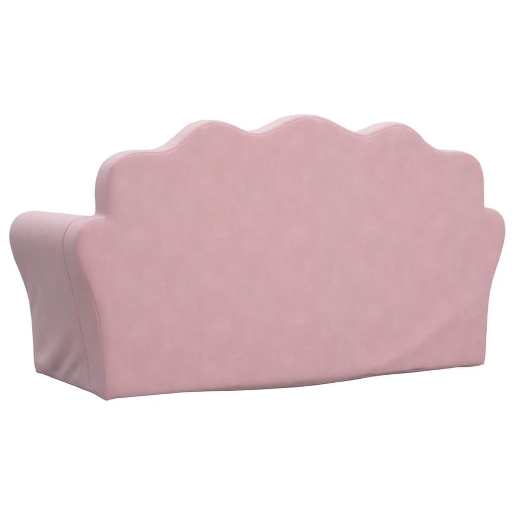 Kinder-Schlafsofa 2-Sitzer Weicher Plüsch für Kinder