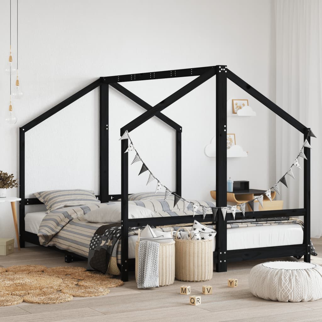 Kinderbett 2x (70x140, 80x160, 80x200, 90x190, 90x200) cm Massivholz Kiefer - Yekta