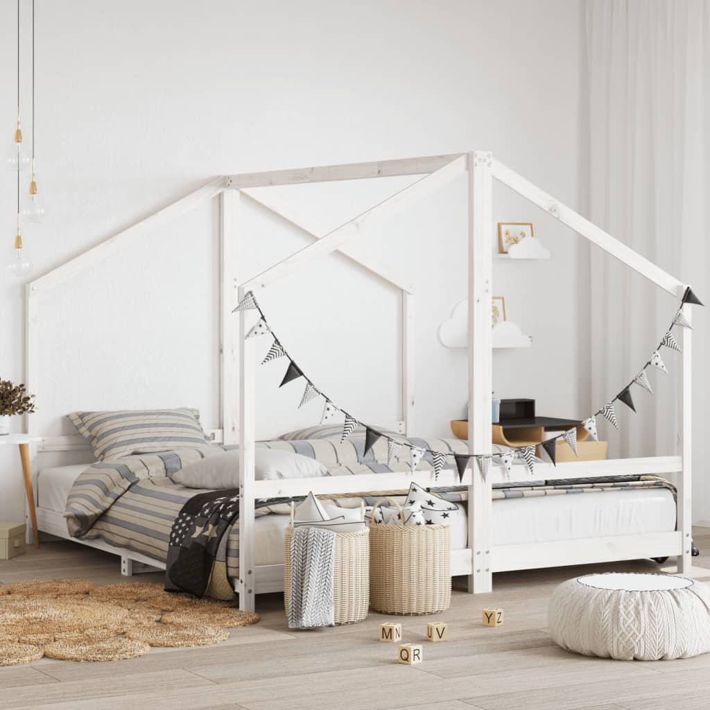 Kinderbett 2x (70x140, 80x160, 80x200, 90x190, 90x200) cm Massivholz Kiefer - Yekta