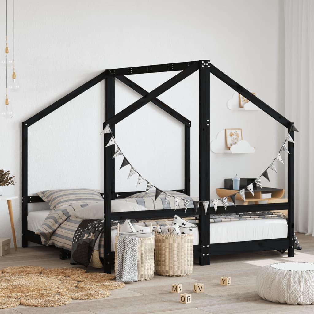Kinderbett 2x (70x140, 80x160, 80x200, 90x190, 90x200) cm Massivholz Kiefer - Yekta