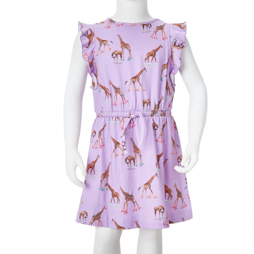 Kinderkleid mit Rüschenärmeln und Taillenband