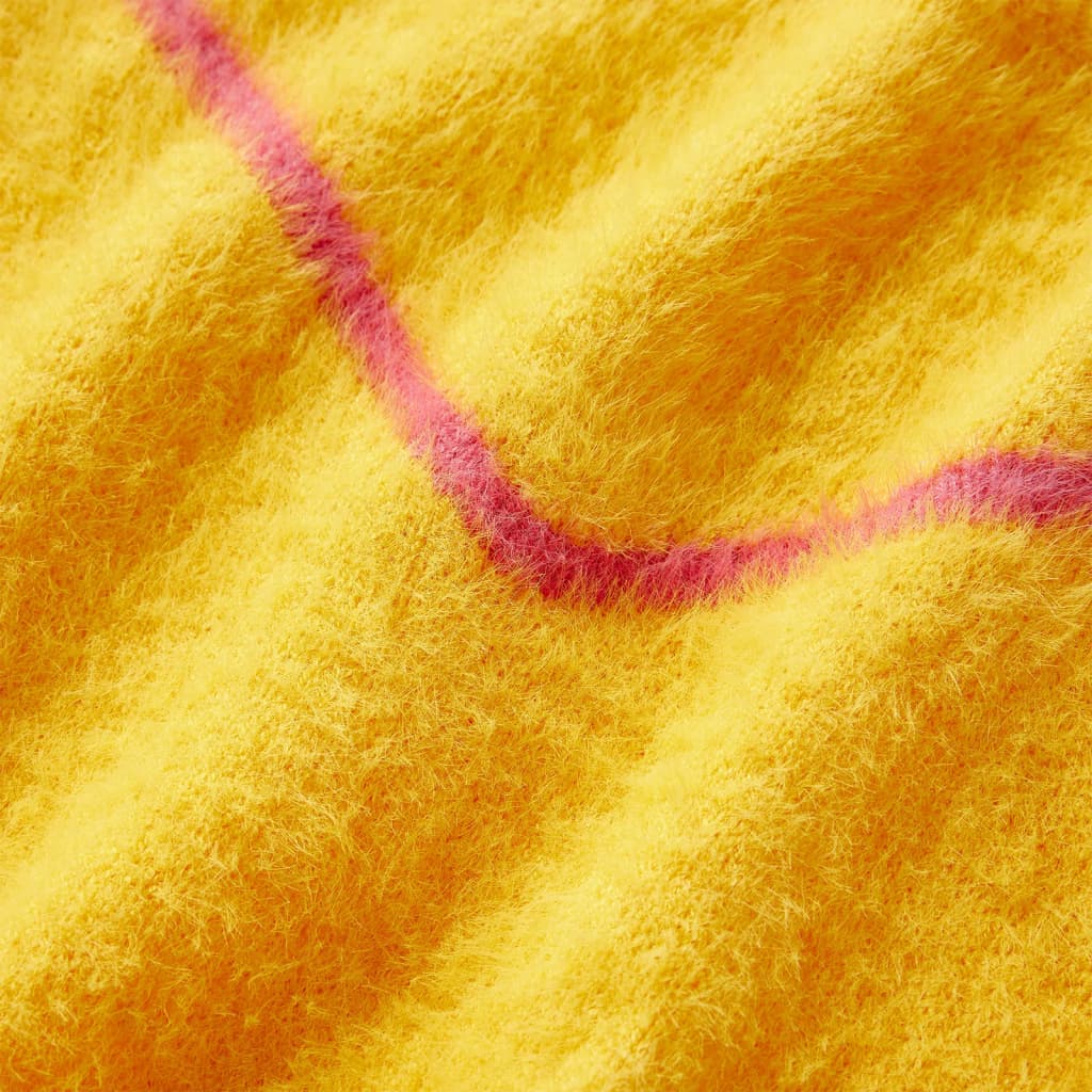 Kinderpullover Gestrickt Dunkles Ocker