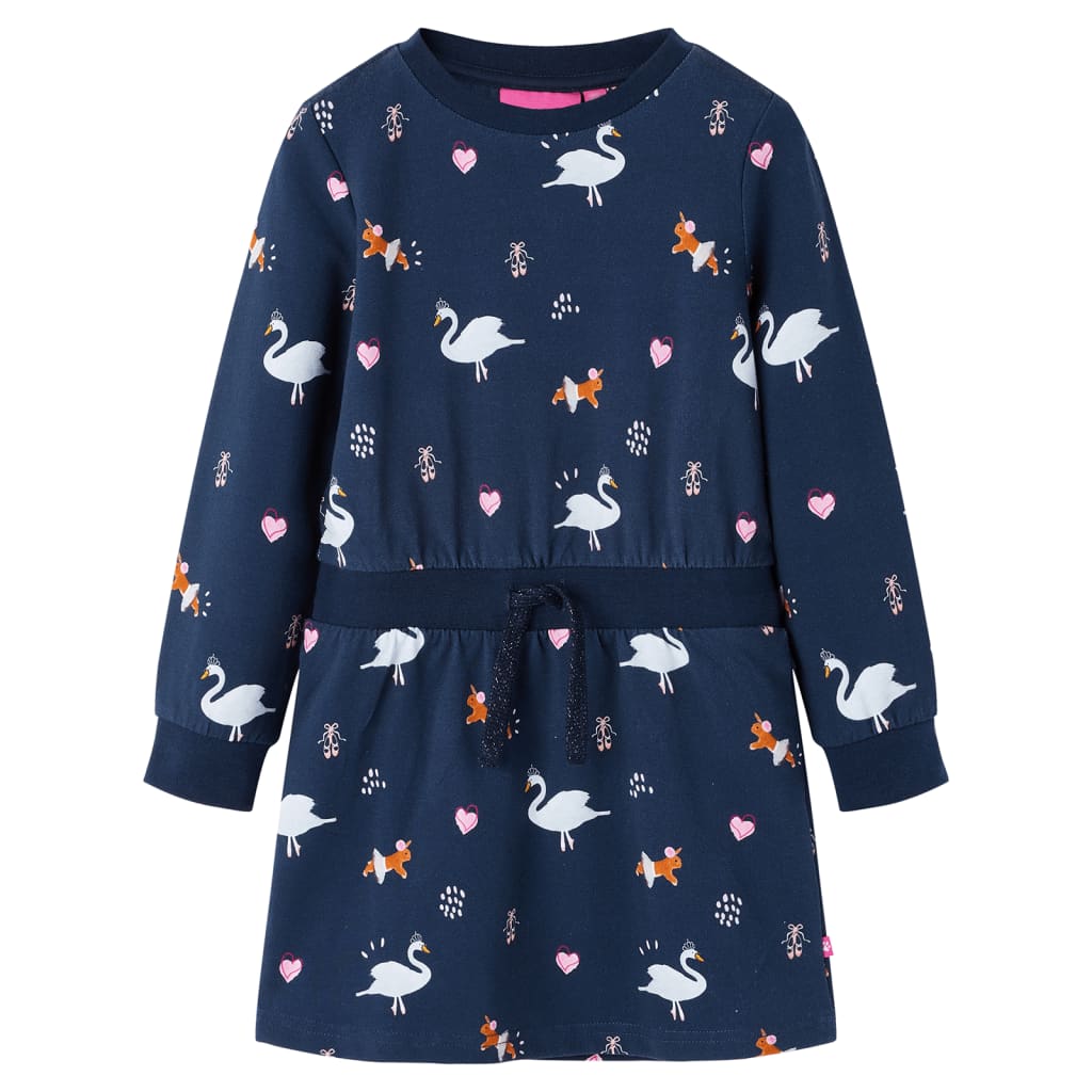 Kinderkleid mit Langen Ärmeln Marineblau