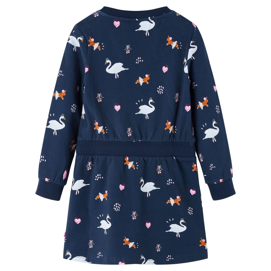 Kinderkleid mit Langen Ärmeln Marineblau