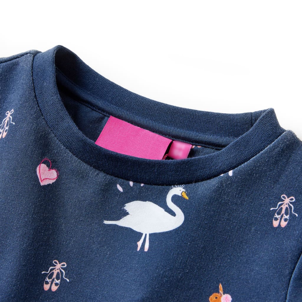 Kinderkleid mit Langen Ärmeln Marineblau